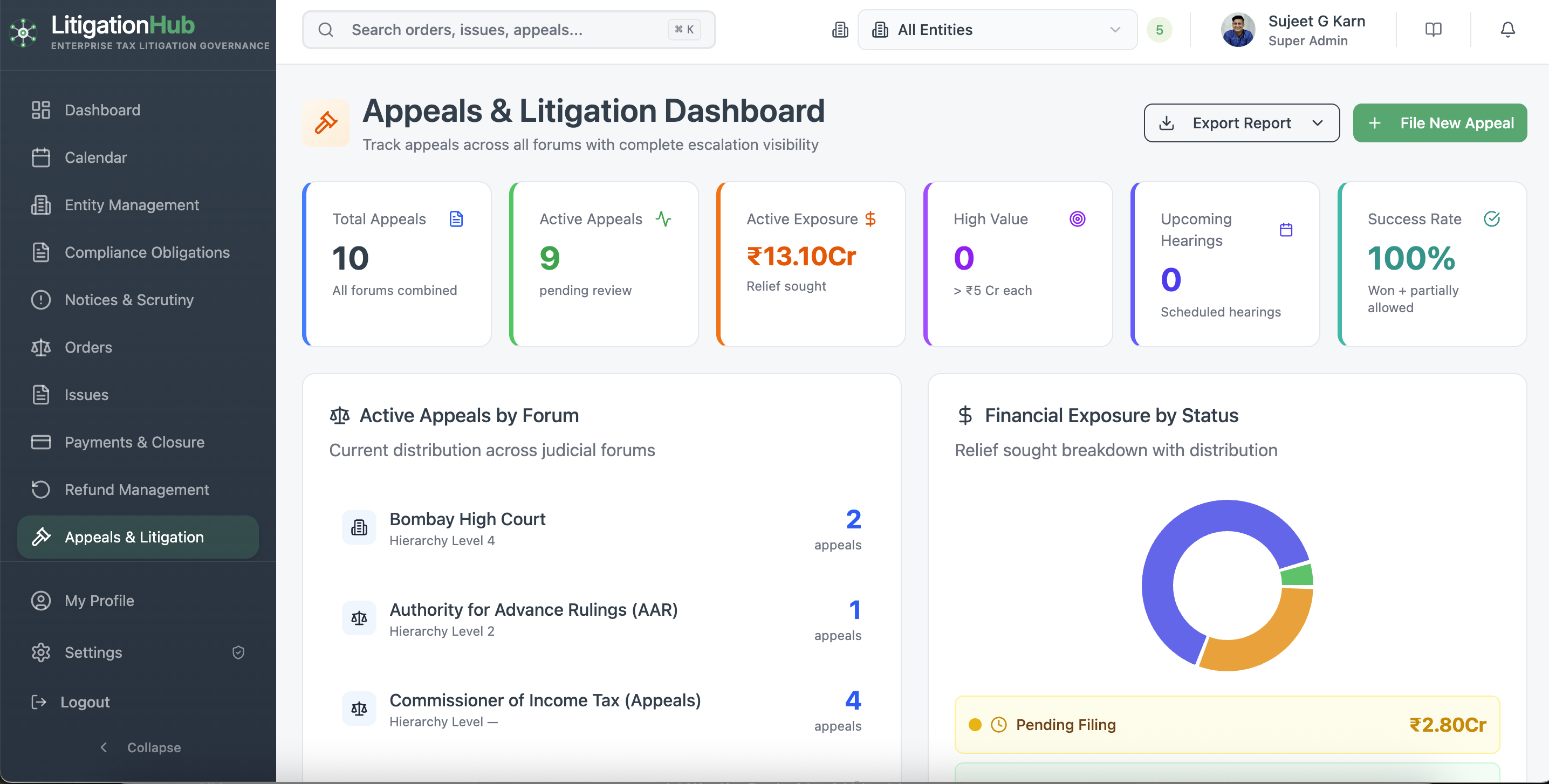 Litigation Hub Appeals and Litigations